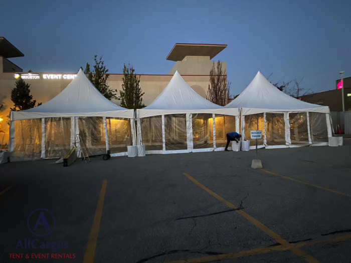 20x60 Frame Tent with Clear Walls Rental Scarborough