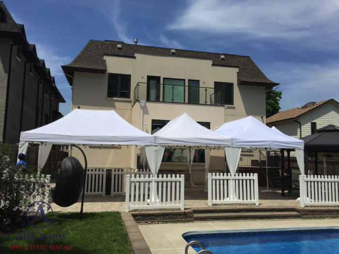 Canopy Tents Installed for Backyard Event Rental Toronto