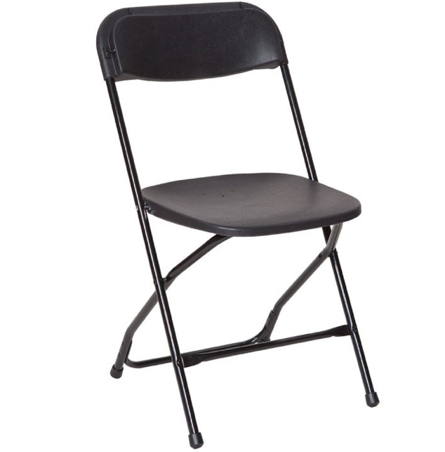 Black Plastic Folding Chair - AER Tent & Event Rentals Inc