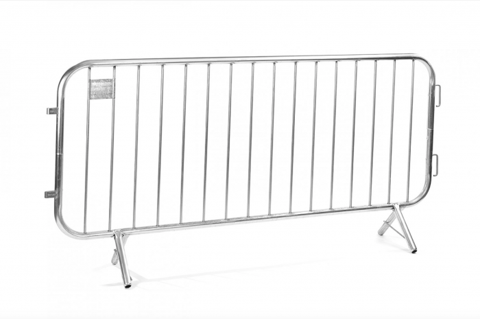 Silver Crowd Control Barricade Fence Rental Toronto Ajax Markham Scarborough