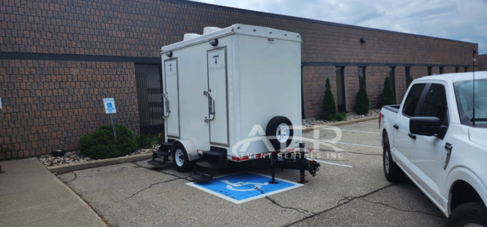 Two Unit Trailer Bathroom Rental for Corporate Event