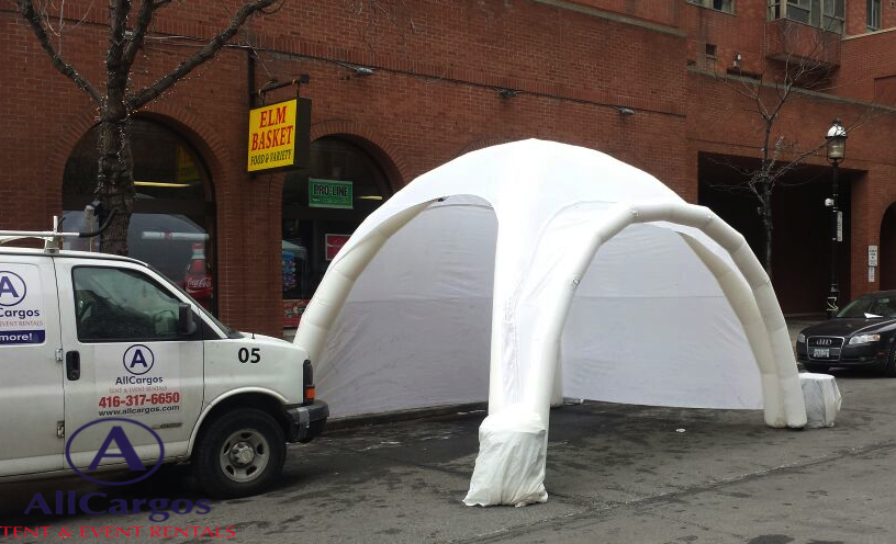 White Inflated Tent Rental Mississauga Brampton
