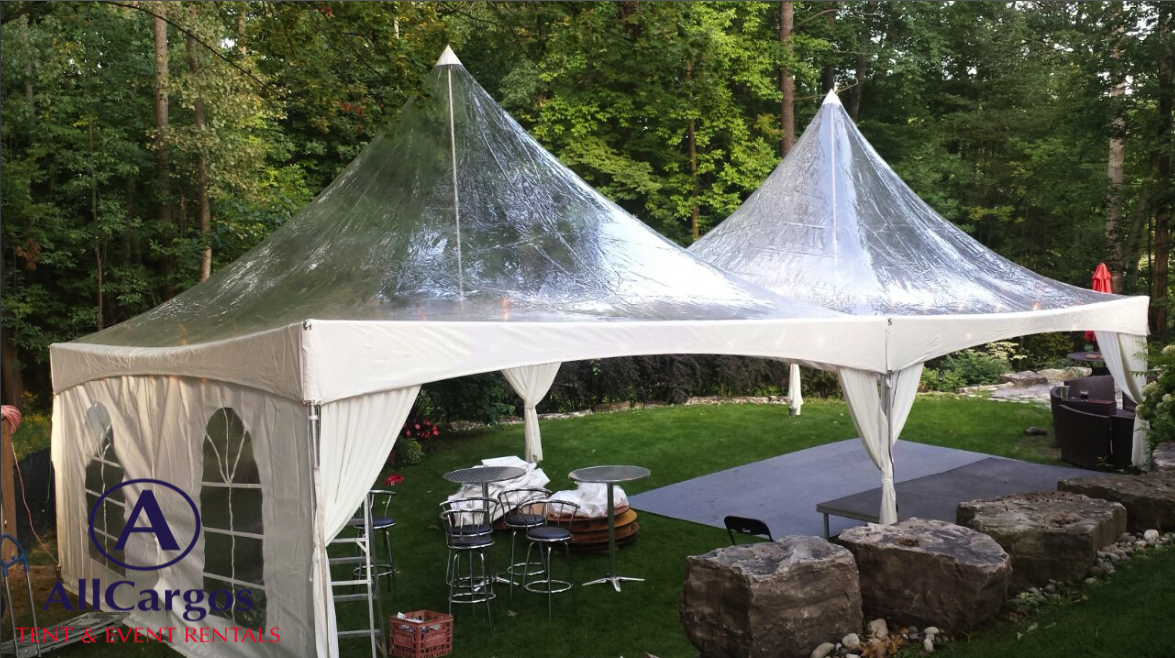 20x40 Frame Tent with Clear Roof Top Rental Oakville