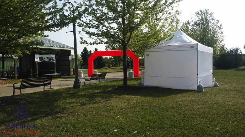 10x10 White Canopy Tent Festival Rental