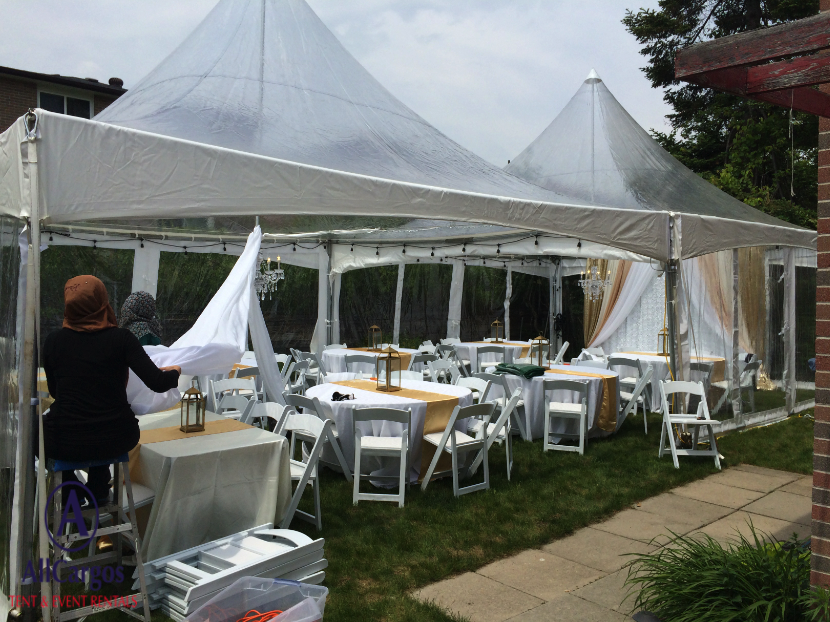 Backyard Wedding Under a Clear Top Tent - AllCargos Tent ...