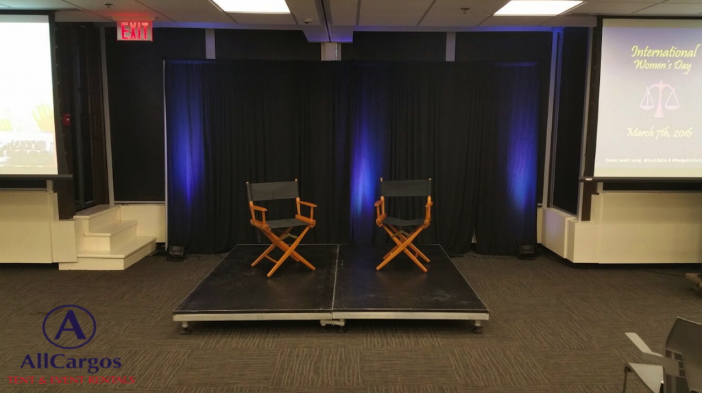 Temporary Stage Rental Portable Stage Platform - AER Tent & Event Rentals Inc