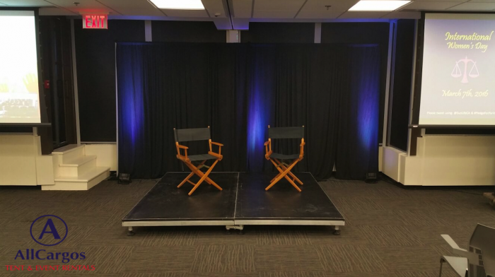 Director's Chairs Portable Riser Stage Rental Toronto