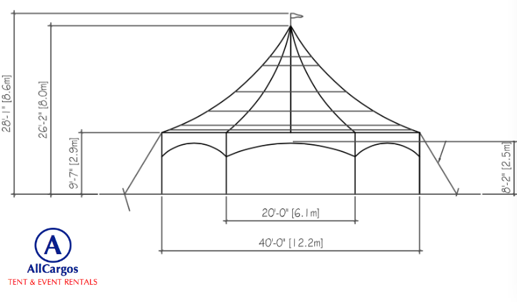 Hexagon Tent Illustration