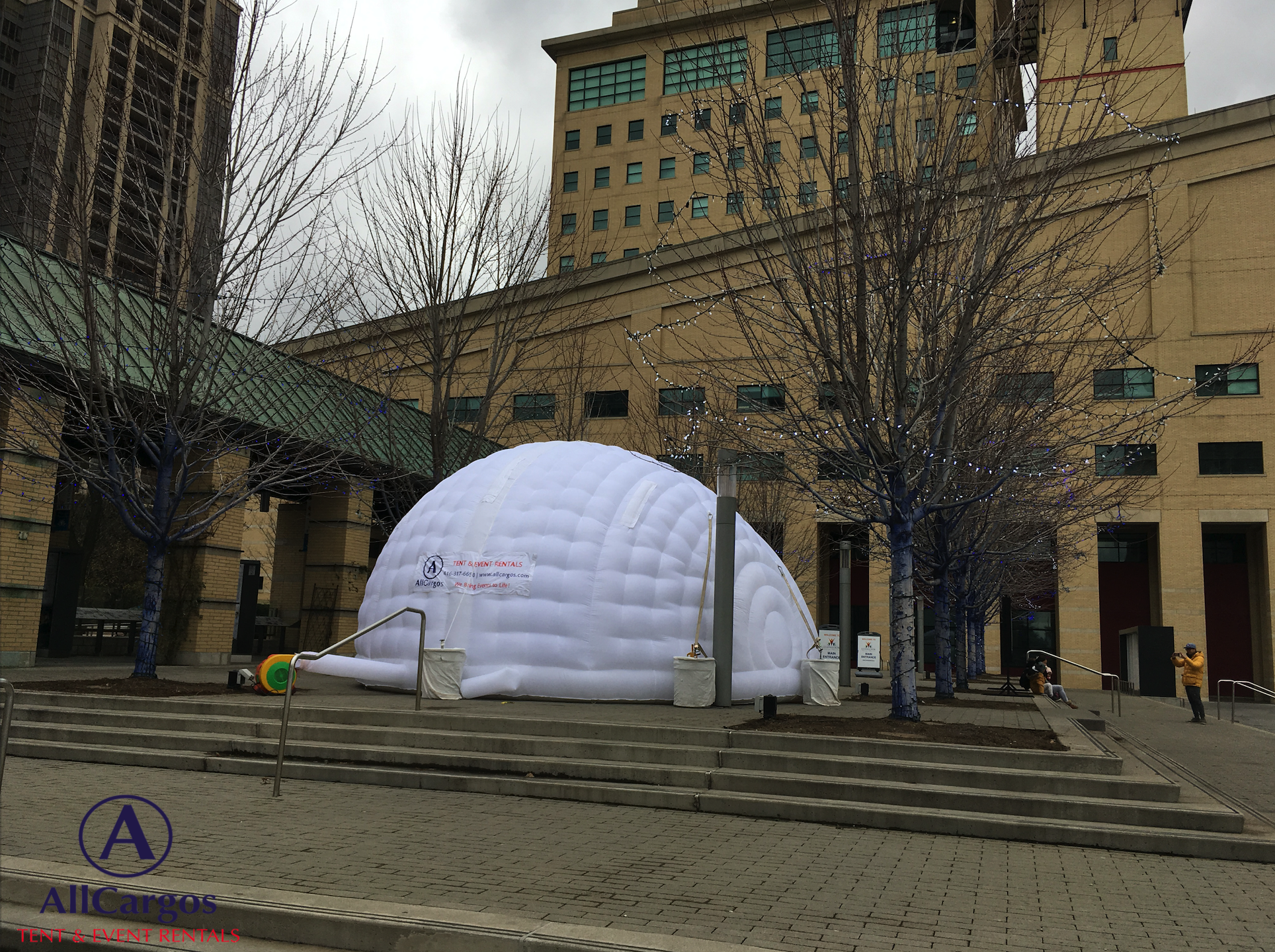 Winter White Inflatable Bubble Domes Rental Mississauga Celebration Square