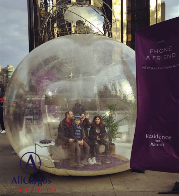 Clear Bubble Dome Rental at Columbus Circle NY