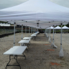 White Canopy Tents installed for Festival