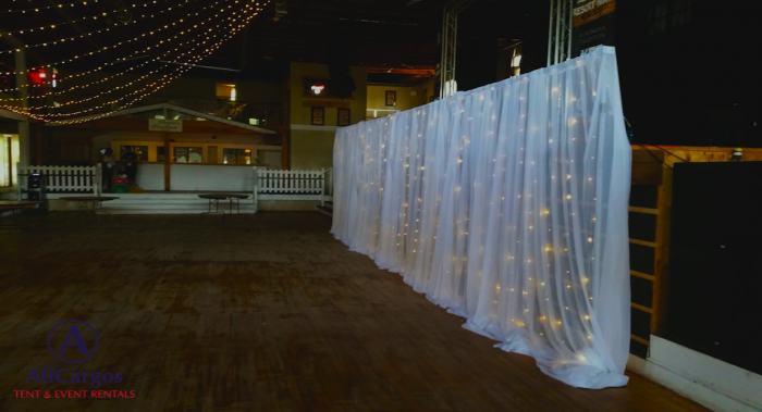 Wedding Twinkle Light Backdrop Rental at The KEE to Bala Venue