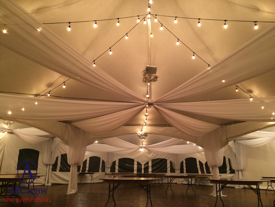 Holcim Waterfront Estate Tent Draping and Lighting Decor