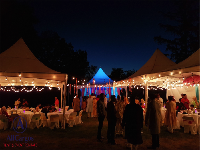 Tent and Wedding String Lights Rental