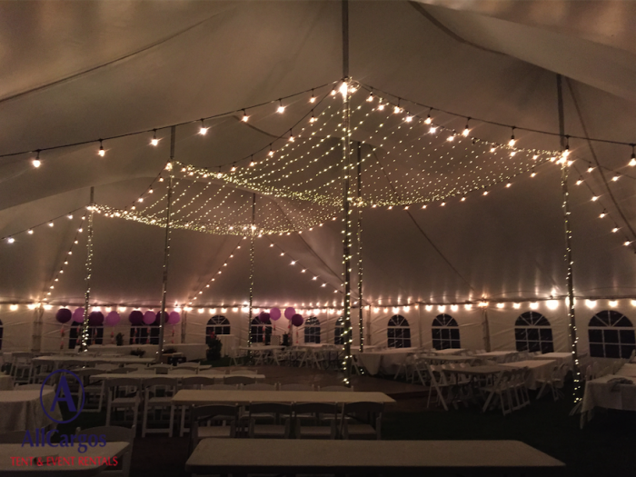 Tent Wedding String and Twinkle Lighting Rental Toronto Peterborough