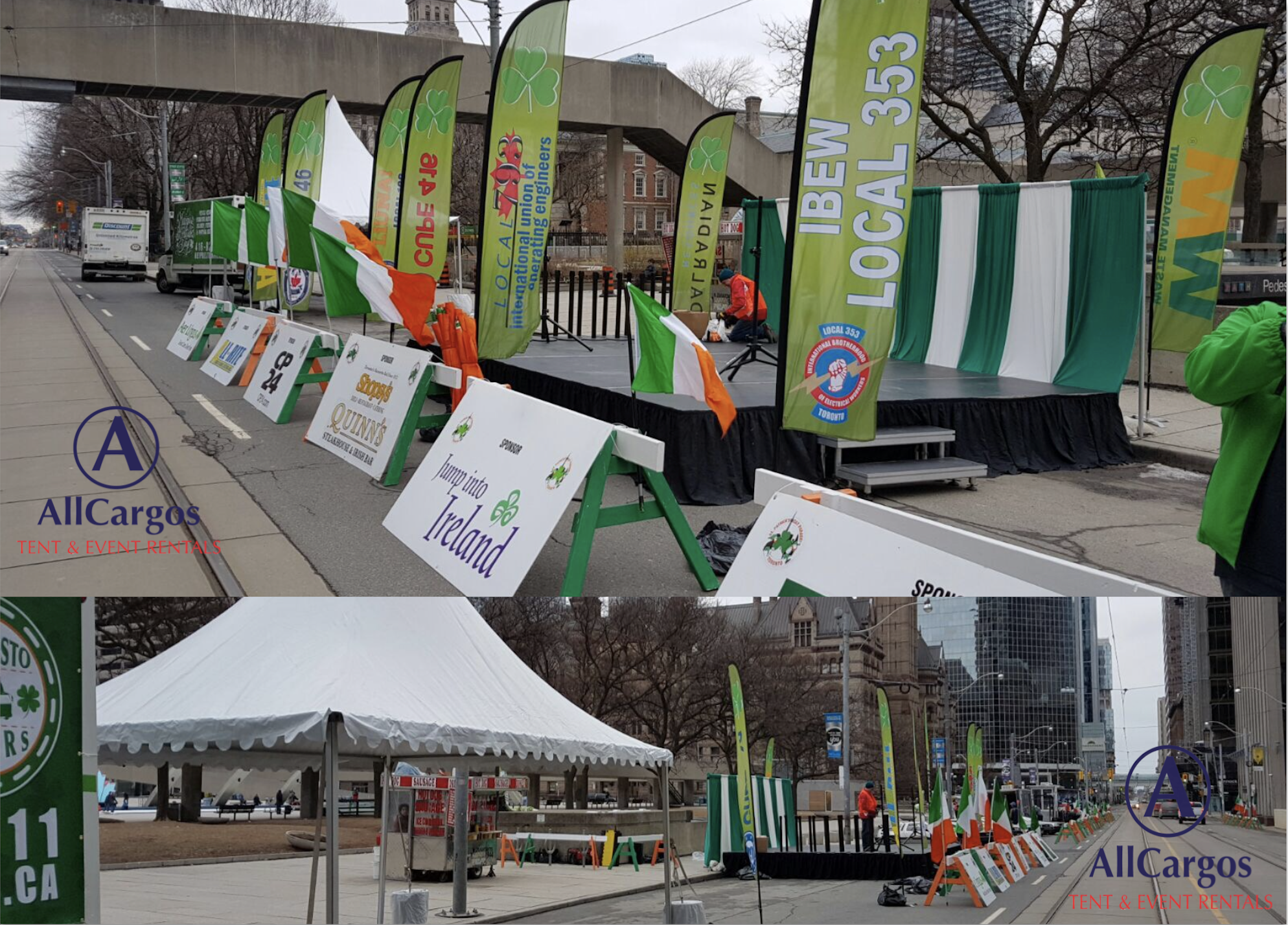 Toronto St Patrick's Day Parade Tent and Stage Rental