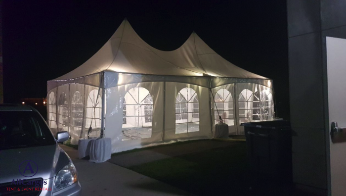 20x30 Frame Tent with Flood Lights