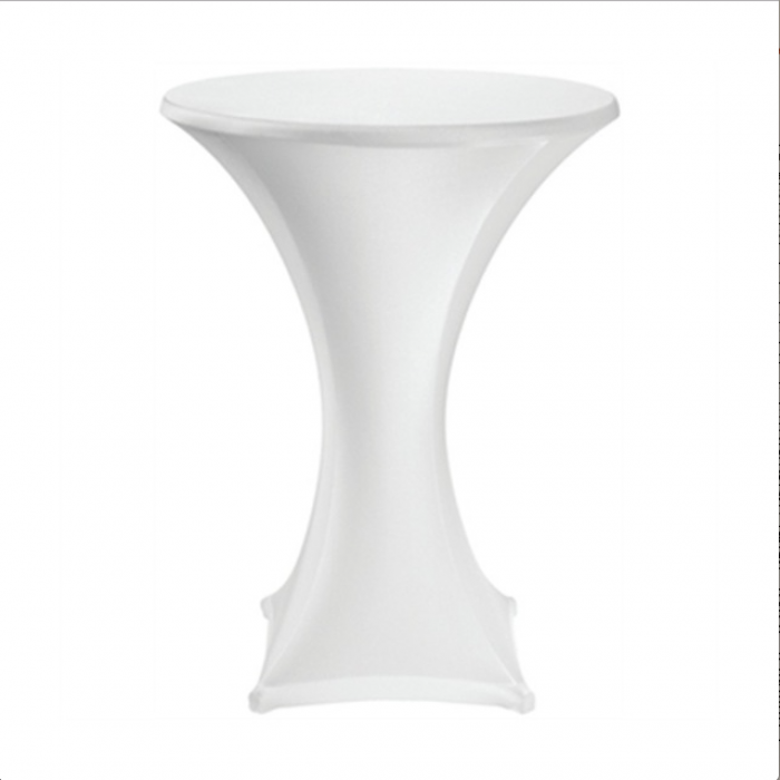 White High Bar Table with Spandex Cover Rental Toronto and GTA