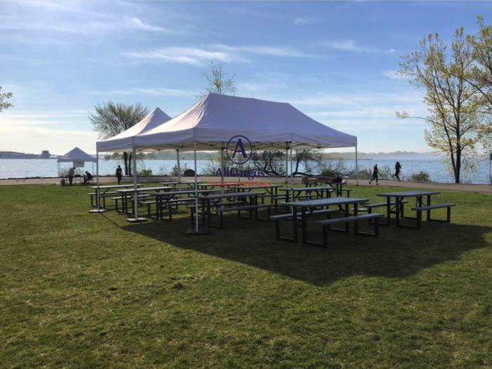 20x20 Canopy Tent and Picnic Tables Rental Toronto