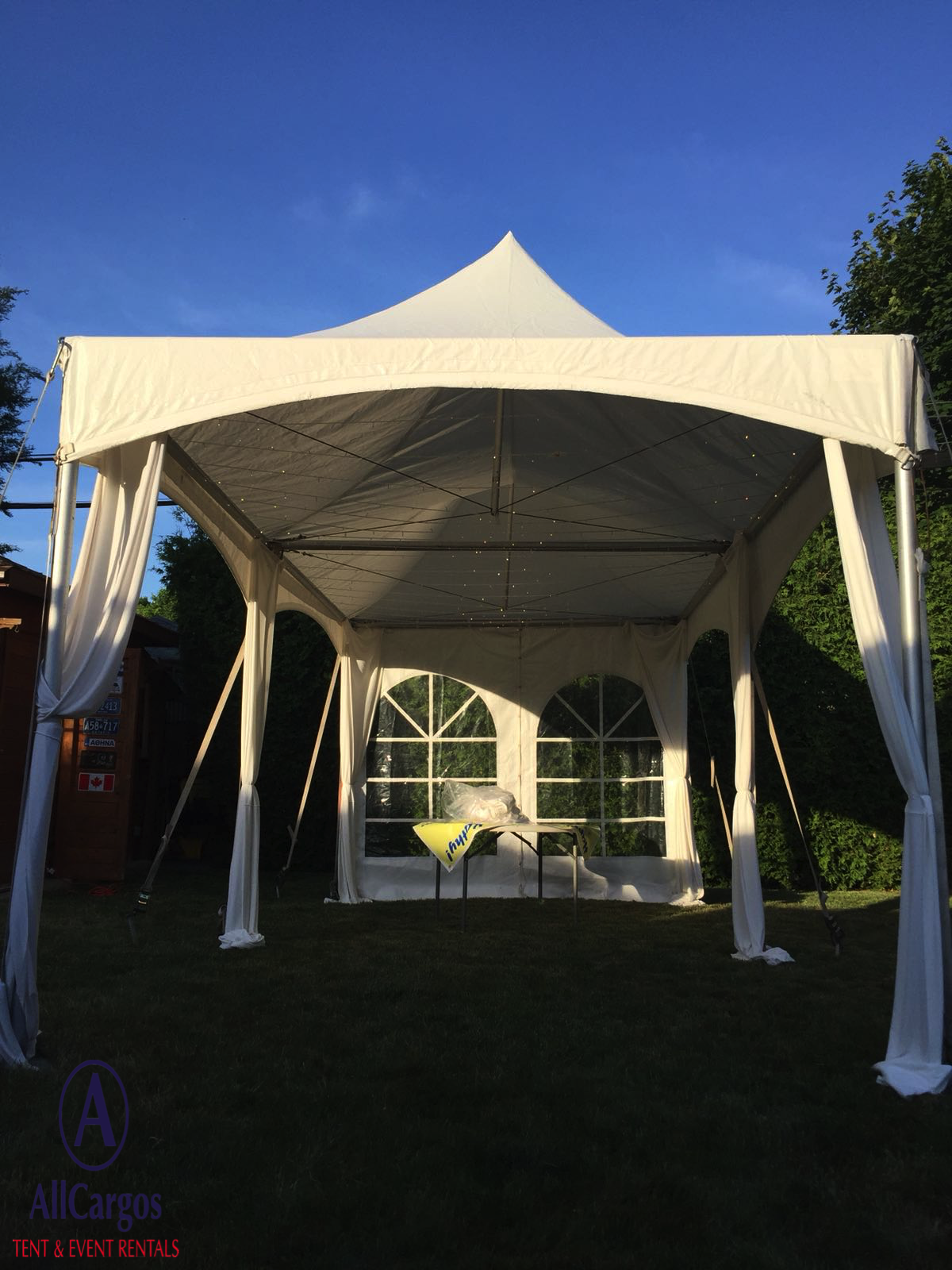 10x20 Frame Tent installed in Backyard