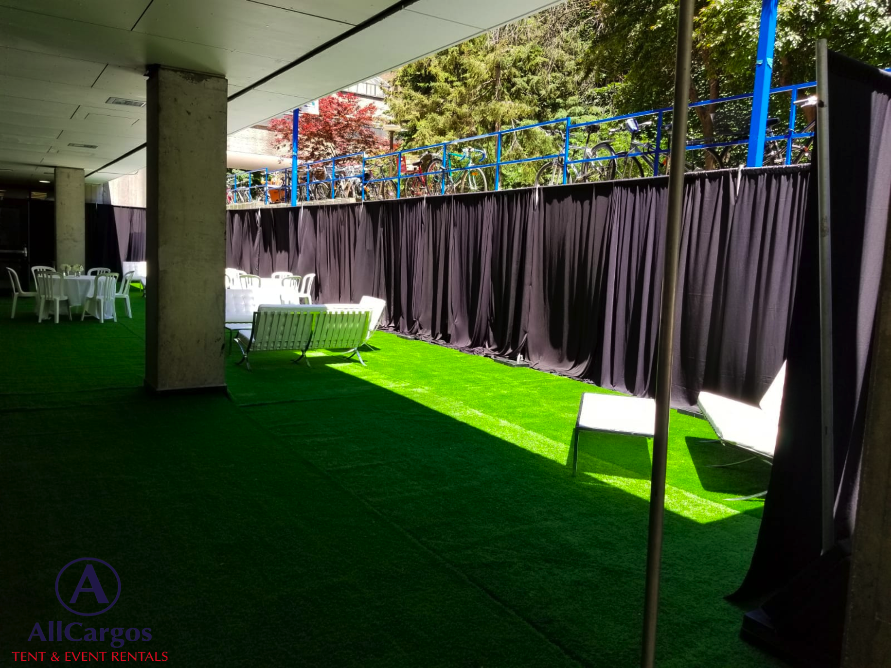 Ryerson University Astroturf, Draping and Lounge Furniture Rental Installation