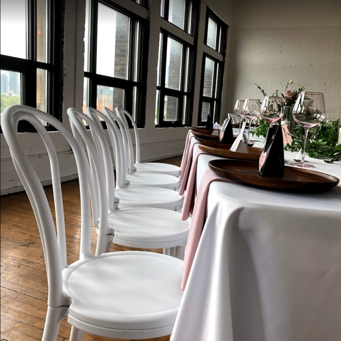 White Thonet Chair Rental Wedding Head Table