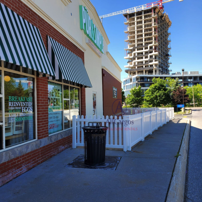 White Picket Fence Rental installed in Oakville