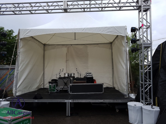 10x15 Frame Tent over Stage