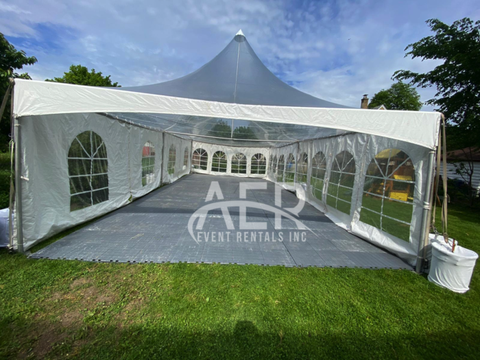 20x40 Cleartop Tent with Tent Flooring