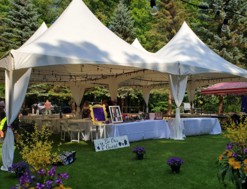 Backyard Tent Wedding Setup up North