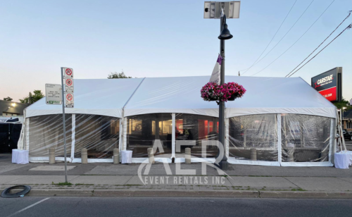30x45 White Clearspan Tent Rental for Carstar Toronto