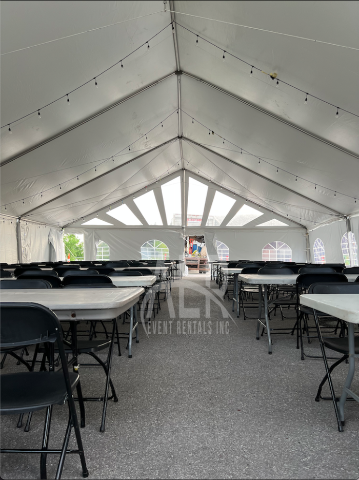 Inside a 40x60 Clearspan Tent Rental Aurora