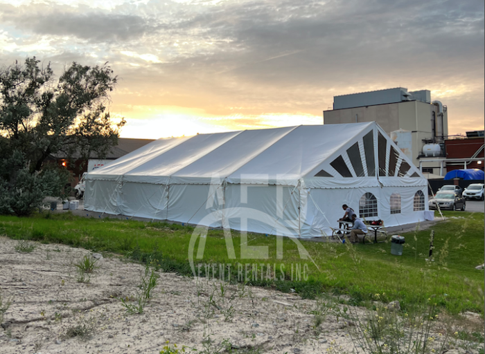 White 40x60 Clearspan Tent Rental Aurora