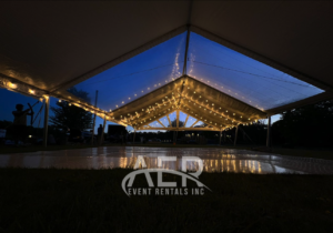 Skylight Panel under a 40x90 Clearspan Tent Rental