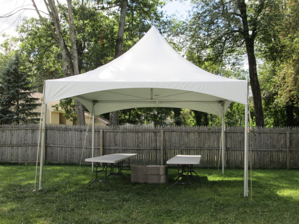 15x15 Frame Tent- White Top - AER Tent & Event Rentals Inc