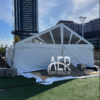 30x30 Tent Installed over Construction Site at Shops at Donmills