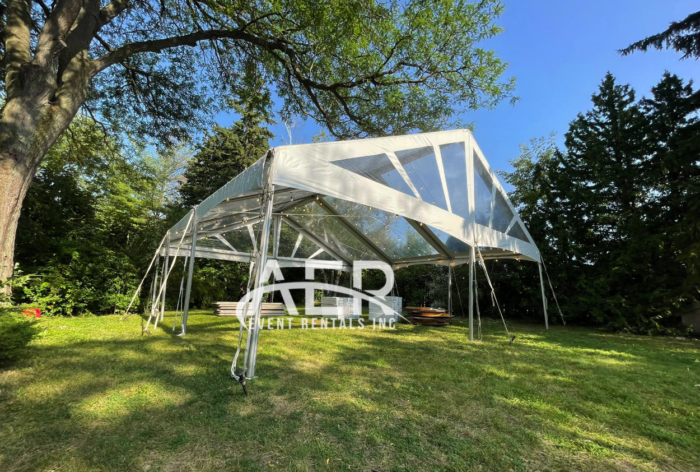 30x45 Cleartop Tent Rental for Backyard Event Markham