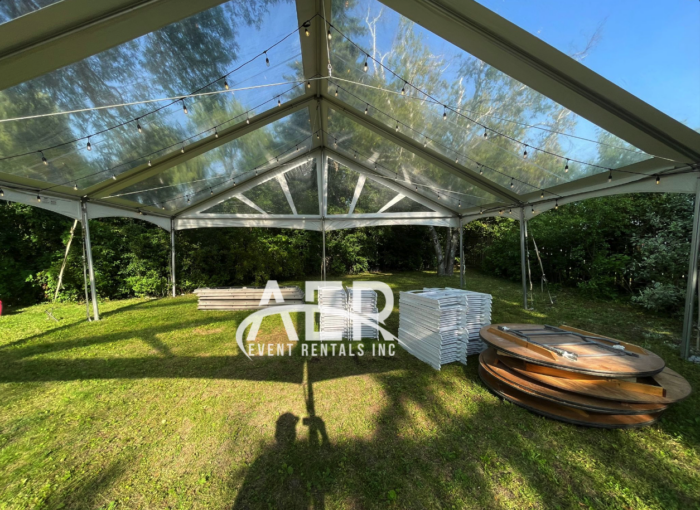 30x45 Cleartop Tent Rental for Backyard Wedding Markham
